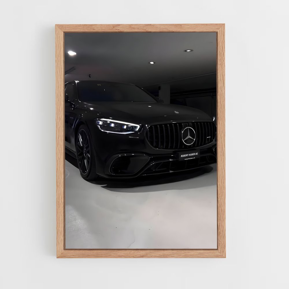 Poster Moteur Noir – affiche Mercedes (vue 4)